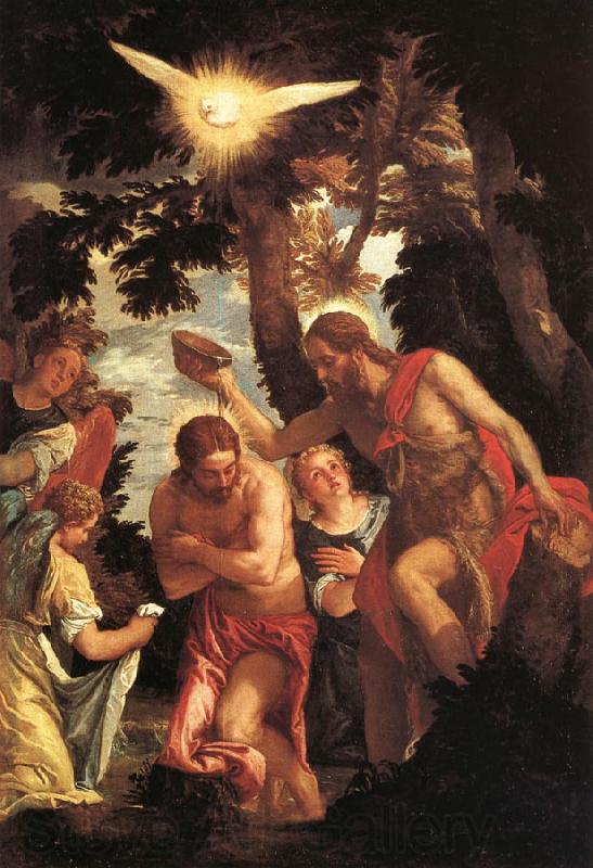 Paolo Veronese The Baptism of Christ Spain oil painting art